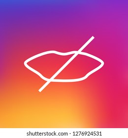 Isolated mute icon line symbol on clean background. Vector can not speak  element in trendy style.