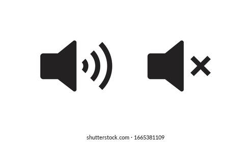 Isolated mute and loud volume icon signs vector design.