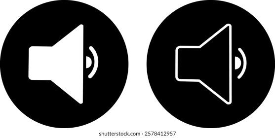 Isolated mute and loud volume icon, Sound volume icons set with different signal levels on white background. Аn icon that increases 
