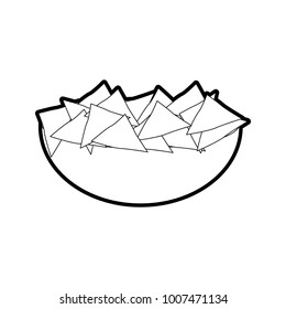 Isolated nachos design