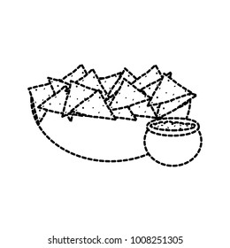 Isolated nachos design