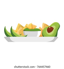 Isolated nachos design