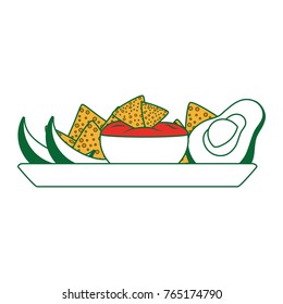 Isolated nachos design