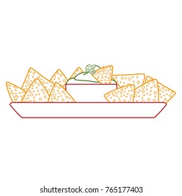 Isolated nachos design