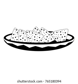 Isolated nachos design