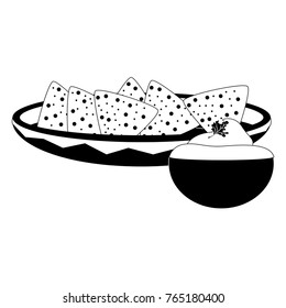 Isolated nachos design