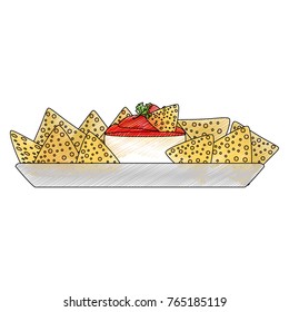 Isolated nachos design