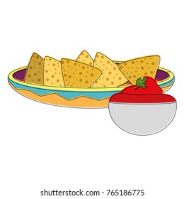 Isolated nachos design