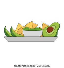 Isolated nachos design