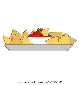 Isolated nachos design