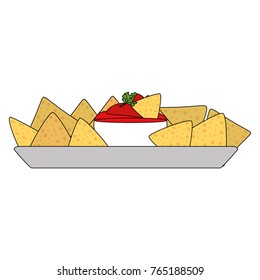 Isolated nachos design