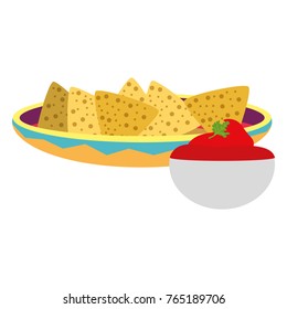 Isolated nachos design