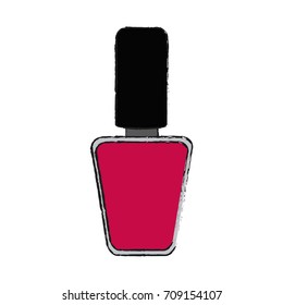 Isolated nail polish design