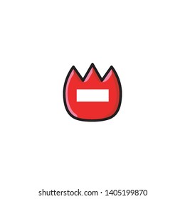 Isolated Name Badge EMoji, Emoticon, Vector Flat Icon