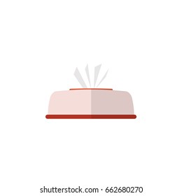 Isolated Napkin Box Flat Icon. Tissue Vector Element Can Be Used For Napkin, Box, Tissue Design Concept.