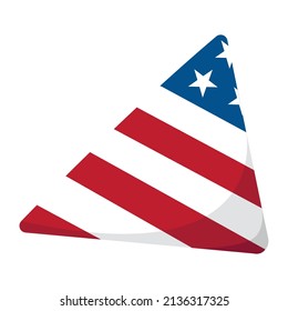 servilleta aislada con la bandera de USA Vector