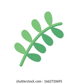 Einzeln naturbelassene, flachgeschichtsträchtige Ikone-Design der Blumenpflanzengarten-Dekoration Botanik-Dekoration und Vektorillustration zum Thema Leben  Illustration