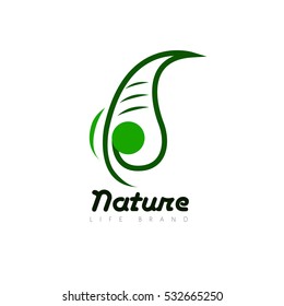 Isolated nature logo with text, Vector illustration