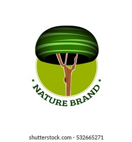 Isolated nature logo with text, Vector illustration