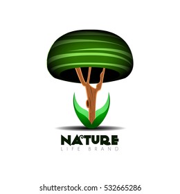 Isolated nature logo with text, Vector illustration