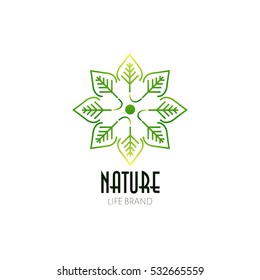 Isolated nature logo with text, Vector illustration