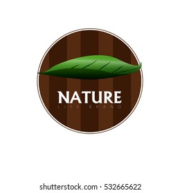 Isolated nature logo with text, Vector illustration