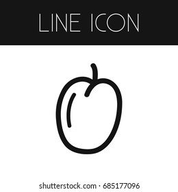 Isolated Nature Outline. Plum Vector Element Can Be Used For Nutrition, Plum, Nature Design Concept.