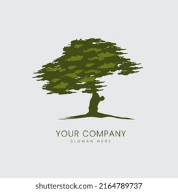 isolated nature tree Logo on white background design, used in logo, icon, symbol template