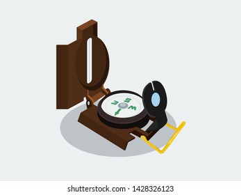 Isolated navigation compass illustration design