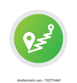 Isolated Navigation Icon Symbol On Clean Background. Vector Route Element In Trendy Style.