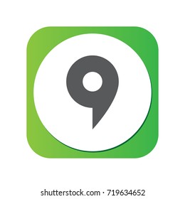Isolated Navigation Icon Symbol On Clean Background. Vector Pinpoint Element In Trendy Style.