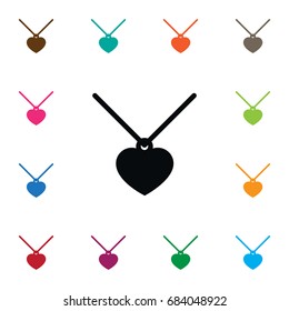 Isolated Necklace Icon. Choker Vector Element Can Be Used For Coulomb, Pendant, Choker Design Concept.