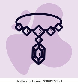 Isolated necklaces icon Royalty jewelry Vector