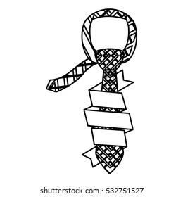Isolated necktie design