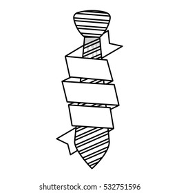 Isolated necktie design