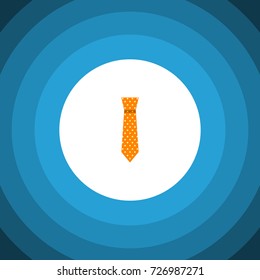 Isolated Necktie Flat Icon. Clothing Vector Element Can Be Used For Necktie, Clothing, Fashion Design Concept.