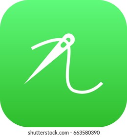 Isolated Needle Icon Symbol On Clean Background. Vector Eyelet Element In Trendy Style.