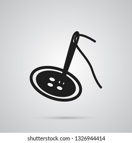 Isolated needlework icon symbol on clean background. Vector handicraft element in trendy style.