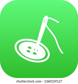 Isolated needlework icon symbol on clean background. Vector handicraft element in trendy style.