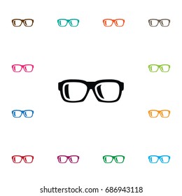 Isolated Nerd Icon. Specs Vector Element Can Be Used For Specs, Glasses, Eyeglasses Design Concept.