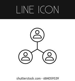 Isolated Networking Outline. Sharing Vector Element Can Be Used For Sharing, Networking, People Design Concept.