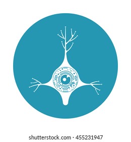 Isolated neurone cell biology icon. 