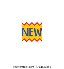 Isolated New Button Emoji, emoticon, vector flat icon