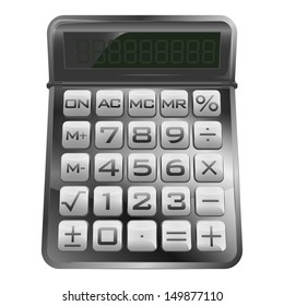 isolated new modern mathematical calculator vector illustration