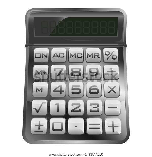 isolated new modern mathematical calculator
vector illustration