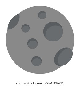 Isolated New Moon Symbol Vector Icon, Emoji, Emoticon