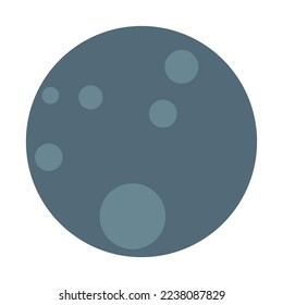 Isolated New Moon Vector Icon, Emoji, Emoticon