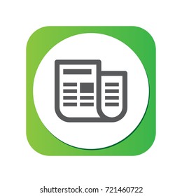 Isolated News Icon Symbol On Clean Background. Vector Newspaper Element In Trendy Style.