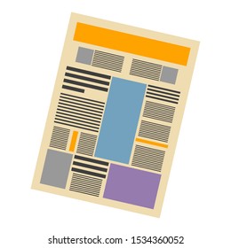 Isolated newspaper image on a white background - Vector