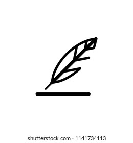 Isolated Nib Icon. Plume Vector Element Can Be Used For Nib, Feather, Pen Design Concept.